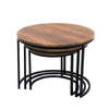 Nesting Coffee Table Set of 2 3 End Table Stacking Side Table Wood/Marble Effect