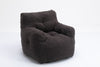 Upholstered Soft Fabric Tufed Bean Bag Foam Memory Resilience Sponge Chair QB