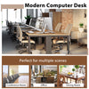 140 x 60cm Conference Table Metal Frame Wooden Computer Desk Writing Workstation