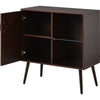 Vintage Sideboard, Storage Cabinet, Kitchen Cabinet with Glass Surface Cupboard