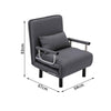 Linen Fabric Folding 2 in1 Single Sofa Bed Chair Armchair Sleeper Living Bedroom