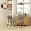 2x Bar Stools Dining Room Kitchen Breakfast High Chairs With Footrest Barstool