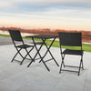 Rattan Garden Furniture Set Folding Table and Chairs for Patio Bistro Balcony