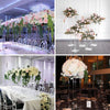 Metal Flower Rack Wedding Party Art Geometric Column Vases Stand Top Props Decor