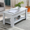 Coffee Table With Storage Lift Top Up Drawer Shelf Wooden Living Room Furniture