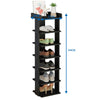 SLIM TALL 7TIER SHOE RACK STAND COMPACT SPACESAVING STORAGE ORGANISER SHELF UNIT