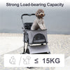 UK Rolling Wheeled Pet Carrier Basket Pet Stroller Car Seat for Dogs Cats Puppy