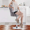 Oversize Grey Velvet Bar Stool 360° Swivel Backrest Barstool Salon Farmhouse Pub