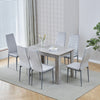 Modern White/Black Dining Table for 2-4 Small Space Wooden Kitchen Table Writing