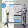 Rolling Magnetic Double Sided Whiteboard Height Adjustable Mobile White Board