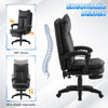 Racing Gaming Chair Height Adjustable Swivel Chair with Footrest, Black