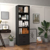 6-Tier Modern Bookshelf 188 cm Tall Bookcase w/ 4 Open Shelves and 2 Drawers