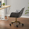Crushed Velvet Padded Swivel Study Office Chair Adjustable Computer Desk Chair