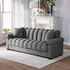 Smooth Velvet Sofa Bed 3 Seater Click Clack Couch Recliner Chair Bed with Pillow