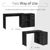 360 Rotating Corner Computer Desk L-Shaped Table Storage Shelf Drawer Combo