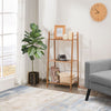 3-tier Bamboo Plant Stand Freestanding Ladder Plant Storage Shelf Display Rack