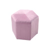 Velvet Padded Stool Dressing Vanity Seat Hexagon Pouffe Footstool Home Furniture