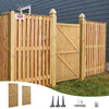 DIY Home Garden Pine Wood Gate Wooden Gate Pedestrian Gate 152/183cm Height