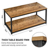 Industrial Coffee Table 2-Tier Storage Centre Table Wood Side Table Living Room