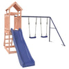 Playhouse with Slide Swings Solid Wood E1N3