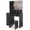 Dressing Table With Mirror Modern Makeup Desk Bedroom Vanity Table Set + Stool