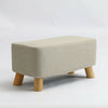 Linen Fabric Footstool Foot Rest Stool Pouffe Ottoman Seat Living Room Furniture