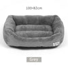 Grey Pet Dog Bed Puppy Cushion House Soft Warm Kennel Blanket Waterproof Nest