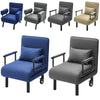 Folding Sofa Bed 3in1 Convertible Recliner Chair Linen Upholstered Seat w/Pillow
