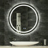 Round LED Illuminated Bathroom Mirror Make Up Smart Touch Control Dimmable Light