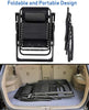 2X ZERO GRAVITY CHAIR OUTDOOR GARDEN FOLDING RECLINING SUN LOUNGER & CUP HOLDER