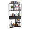 Vintage Industrial Bookcase Large Rustic Shelf Tall Side Cabinet Display Storage