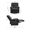 New Recliner Chair Armchair Cinema Sofa PU Leather Lounge Chair Multi Adjustable