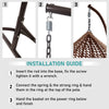 Rattan Hanging Egg Chair Garden Swing Chair Hammock Outdoor Indoor Patio Cushion