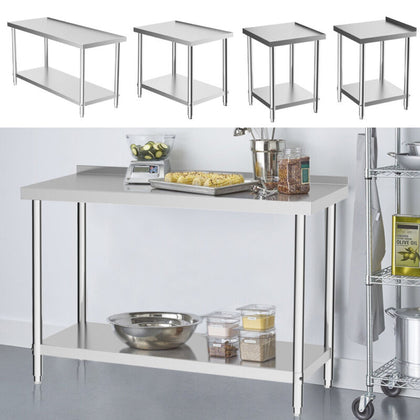 Stainless Steel Catering Kitchen Food Service Worktop Work Table Prep Tables