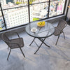 Garden Bistro Patio Furniture Set Folding Table Chairs Outdoor Indoor Rattan NEW