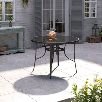 105cm Large Patio Bistro Table Garden Coffee Tables Furniture for Balcony Round