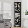 4/6 Tier Bookcase Bookshelf Storage Shelf Unit Display Stand Corner Cube Cabinet