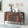 Sideboard Storage Cabinet 2 Doors 2 Drawers Cupboard Rustic Furniture Cupboard