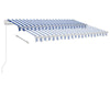 Freestanding Manual Retractable Awning 300x250 Blue/White W6W8