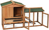 2-Floor Large Chicken Coop Wooden Rabbit Hutch W/Removable Tray &Ramp Waterproof