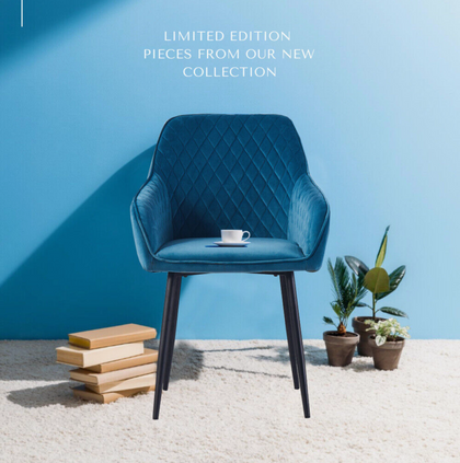 2PCS Velvet Dining Chairs Set Padded Seat Metal Leg Kitchen Home Office Chairs