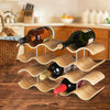 Kitchen Bar Stackable Wine Rack Table Wood Standing Bottles Holder Shelf Cabinet