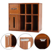 Desktop Wood Organize Boxes w/Tissue Box Cosmetics Box Storage Cabinet