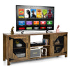 Modern TV Cabinet Stand Wooden Media Storage Shelves W/ Doors Drawer 65-Inch TV