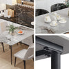 Modern Slate Marble Dining Table Black Trestle Base Rectangle Table Desk Office