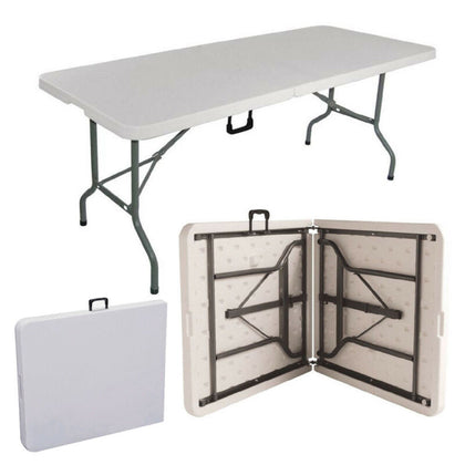 1.8 Meter 6FT CATERING CAMPING HEAVY DUTY FOLDING TABLE TRESTLE PICNIC PARTY BBQ