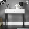 Silver Mirrored Dressing Table 1 Drawer Dresser Desk Vanity Mirrored Finish
