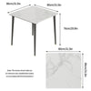 120cm/80cm Glass Effect Top Marble Dining Table Pedestal Casual Table Catering