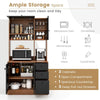 Kitchen Cabinet Storage Cupboard Cabinet Tall Buffet Hutch Pantry Sideboard