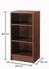 3 Tier Cube Bookcase Display Shelving Storage Unit Wood Furniture Walnut